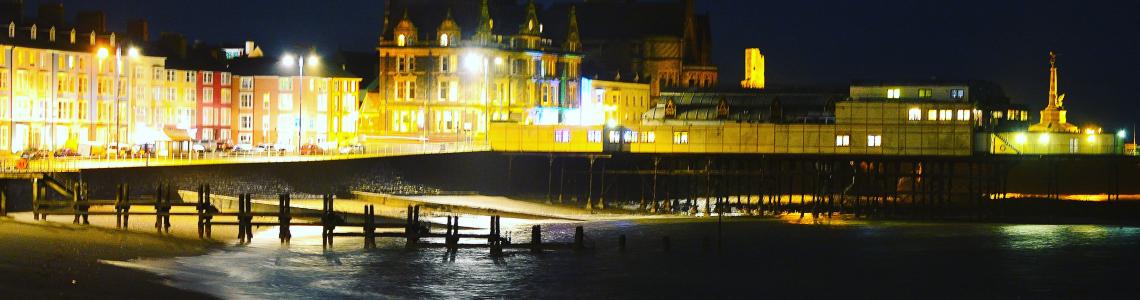 Aberystwyth promenade night